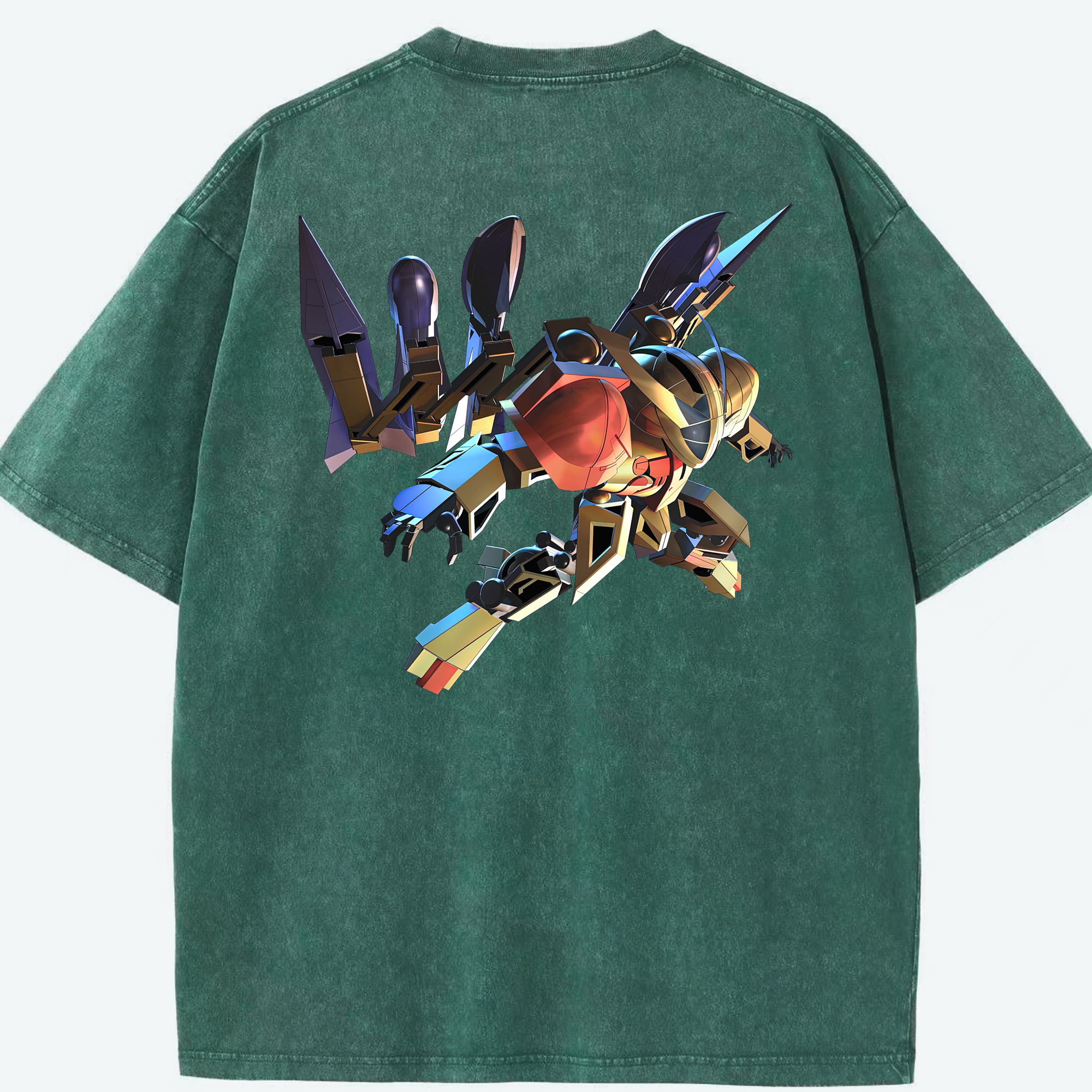 （画像用） 機動戦士ガンダム Mobile Suit Gundam 綿100% ヴィンテージ風 半袖Tシャツ（背面プリント）